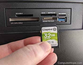 sd card slot on pc.